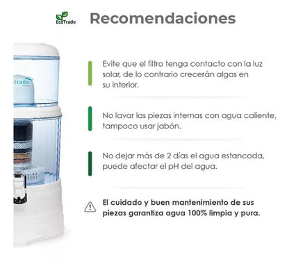 Filtro Purificador de Agua Bioenergético de 14 litros